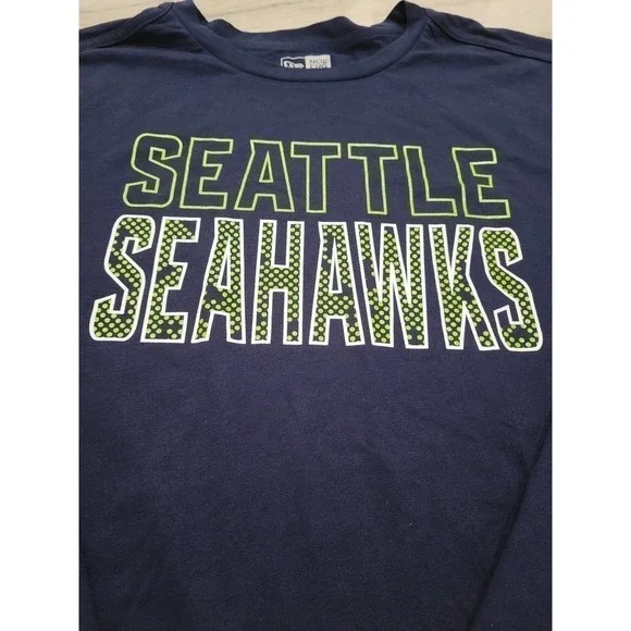 Seattle Seahawks XL Long Sleeve Navy Blue Shirt NWOT - Picture 3 of 9